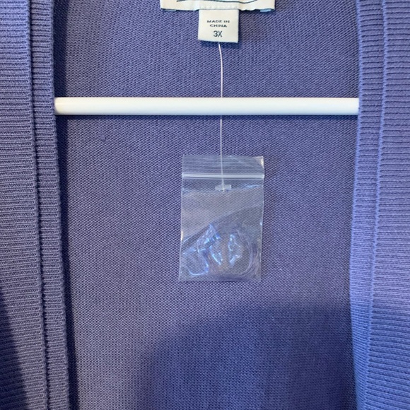 30% off for Bundle of 3! Blue shrug 3X. Never worn or washed. - Picture 4 of 4